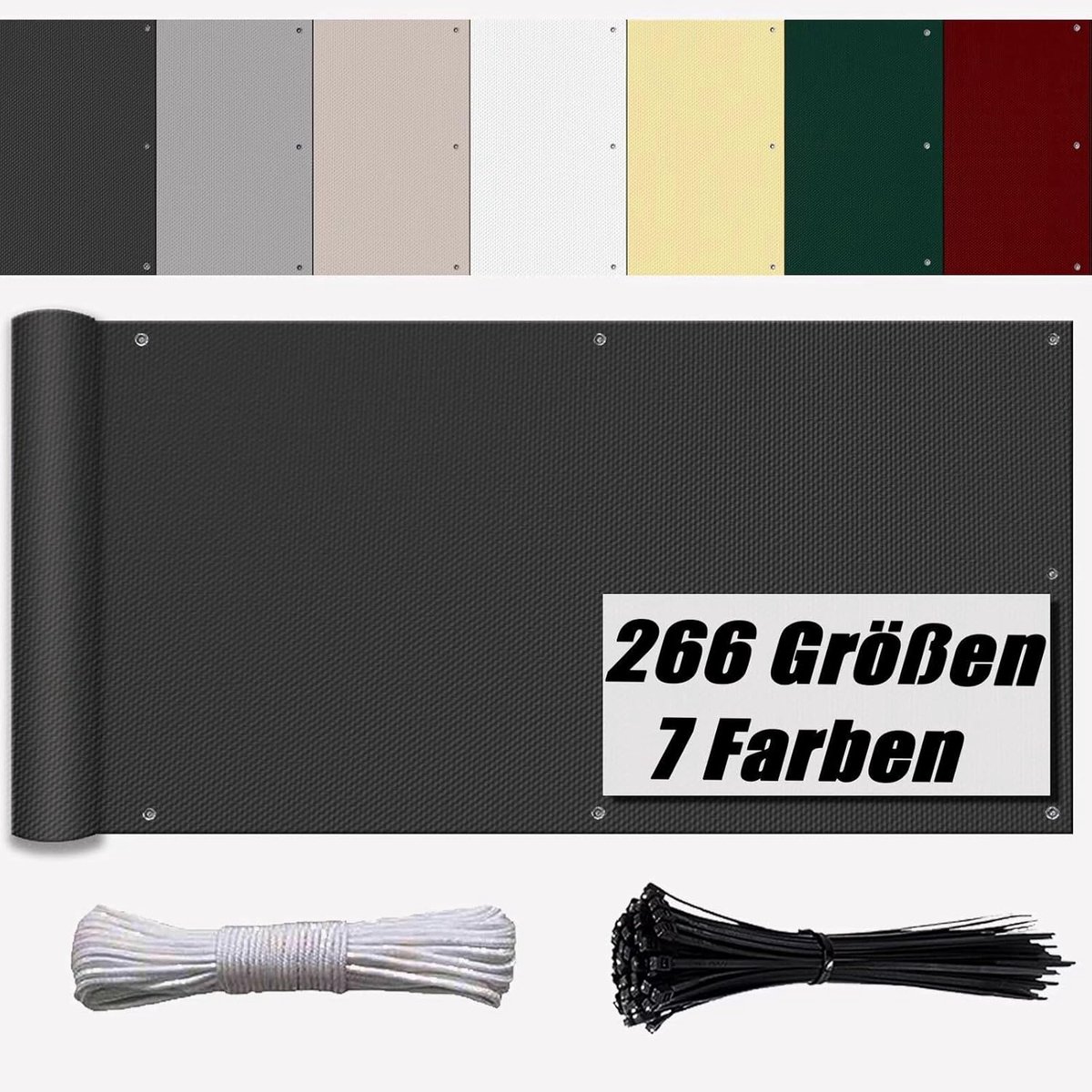 SnelShoppen - Balkonafscheiding 100x150 cm Waterdicht Privacy Scherm Balkon Windscherm Privacy Bescherming Tuin Opaque Balkonrand Windscherm UV Besche