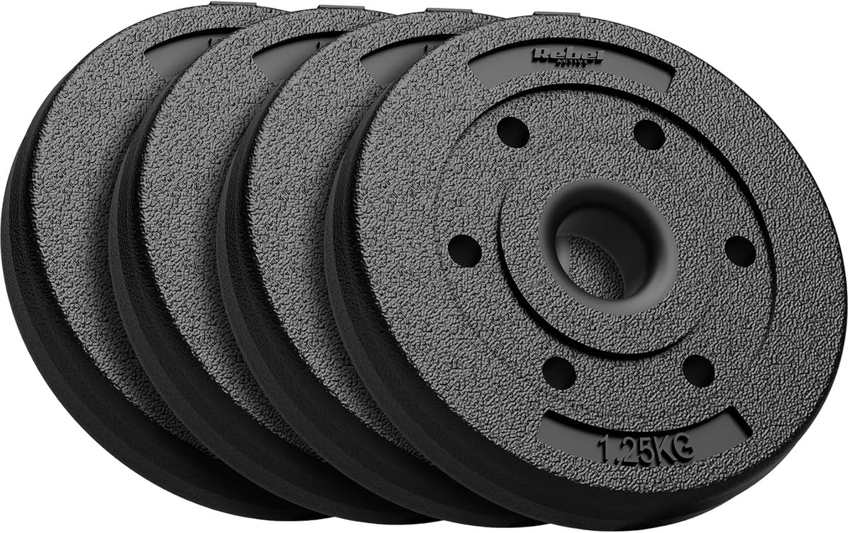 SnelShoppen - Bitumineuze laadset 4x70kg - 31mm gat diameter - Ideaal voor zware lasten, fitness en sport, duurzaam en veelzijdig