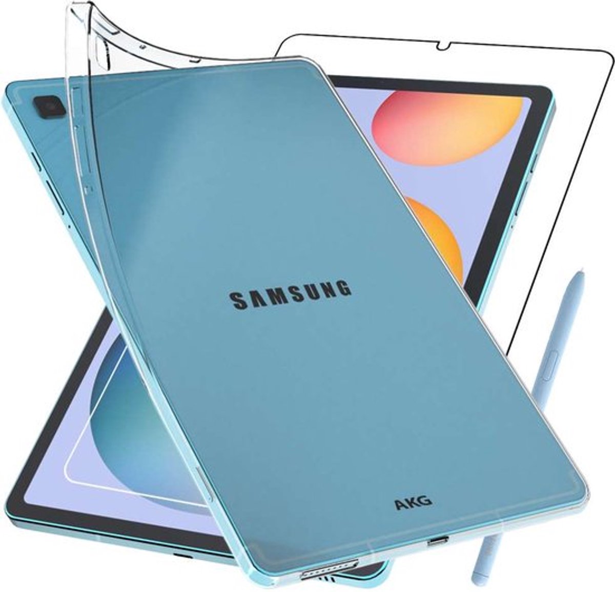ebestStar - Hoes geschikt voor Samsung Galaxy Tab S6 Lite 10.4 P610 P615 (2022, 2020), Back Cover, Beschermhoes anti-luchtbellen hoesje, Transparant + Gehard Glas