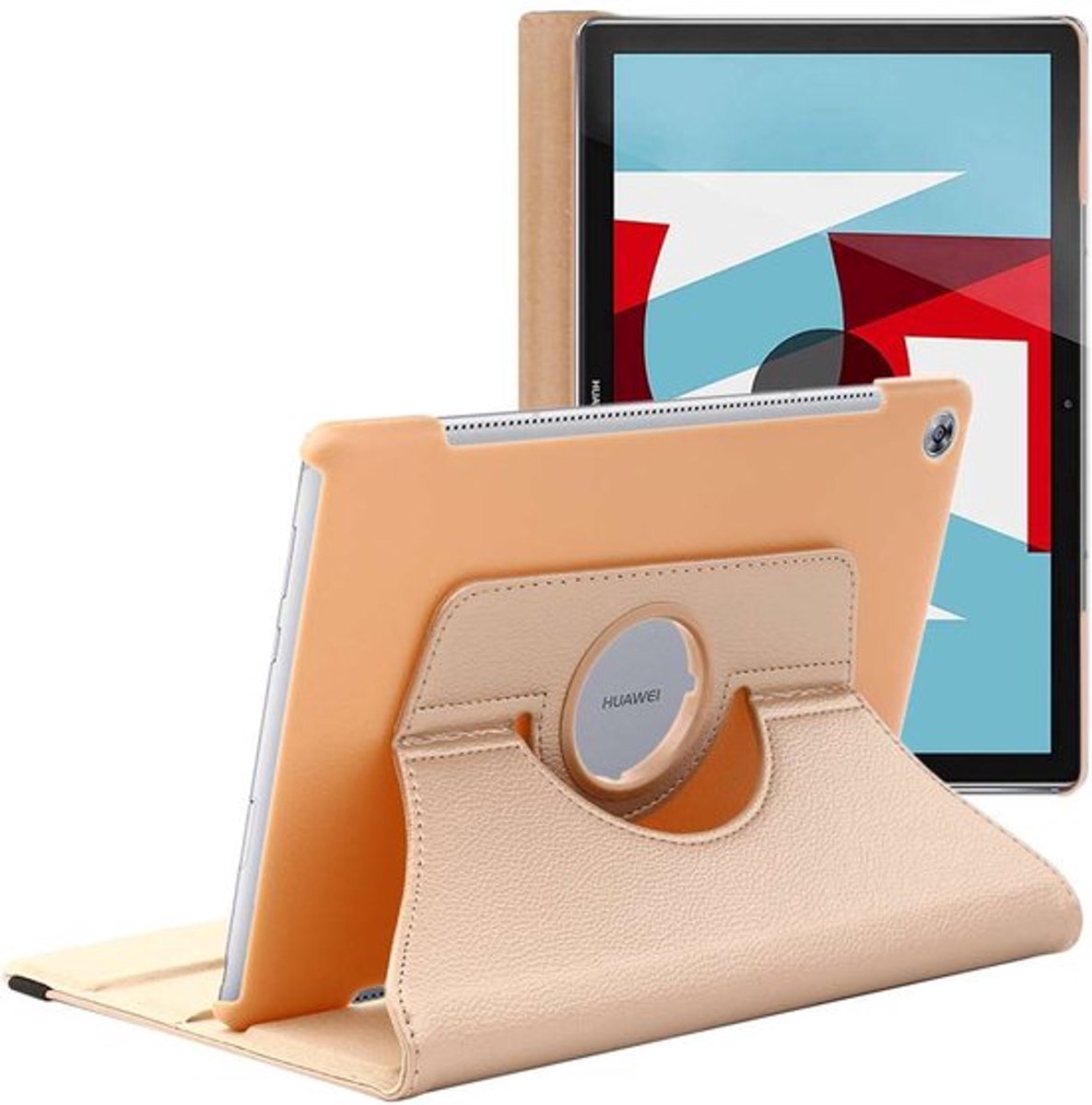 ebestStar - Hoes geschikt voor Huawei MediaPad M5 10.8, Roterende Etui, Case, 360° Draaibaar hoesje, Goud