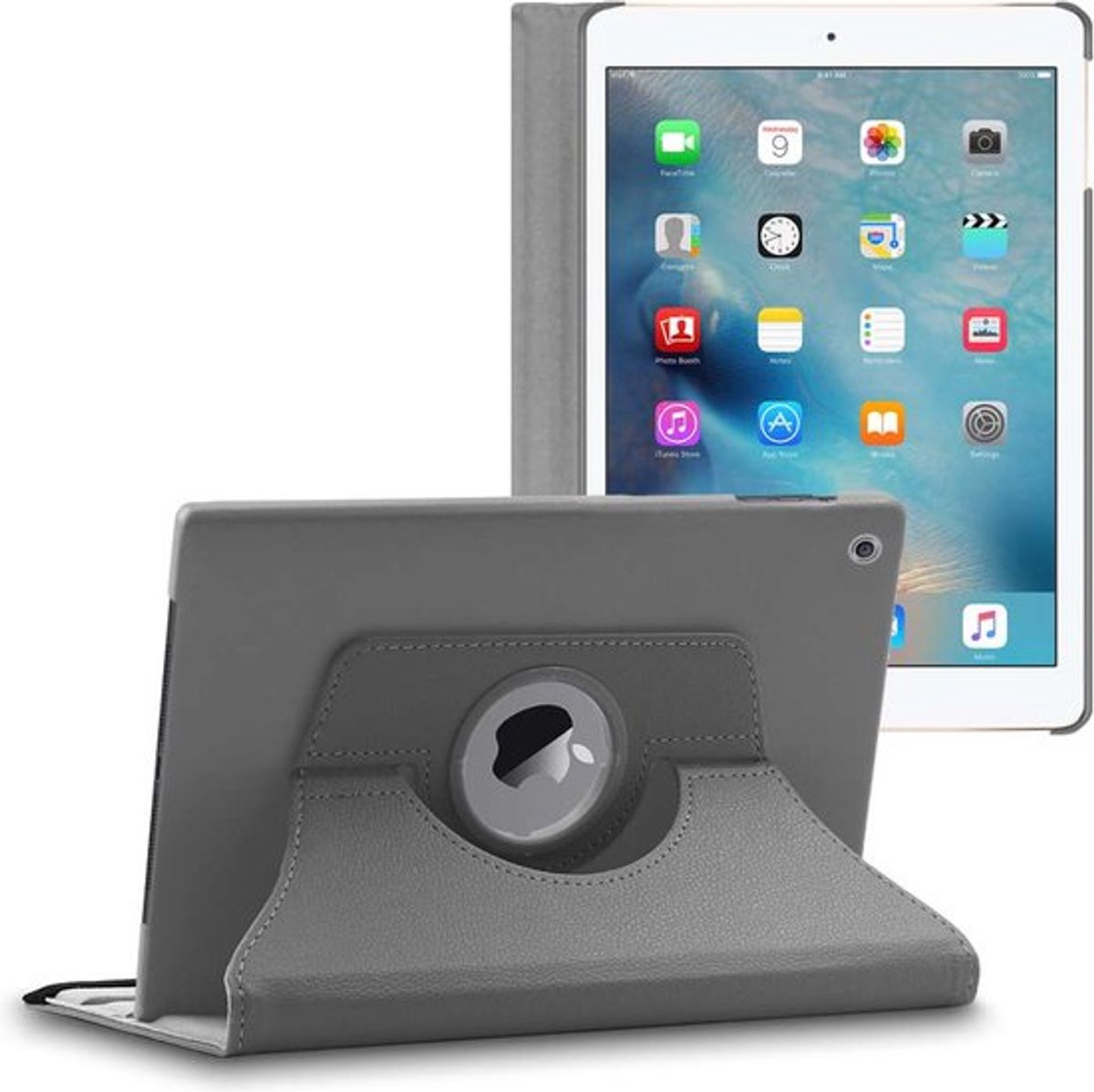 ebestStar - Hoes geschikt voor iPad 2018 9.7 2017, Air 1 2013 Apple, Roterende Etui, Case, 360° Draaibaar hoesje, Grijs