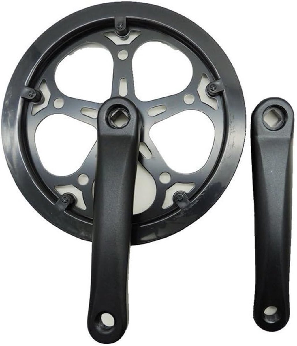 Vouwfiets Crankstel - Fiets Tandwiel - Sneller Fietsen - Duurzaam Aluminium - 170 mm Crank - Zwart