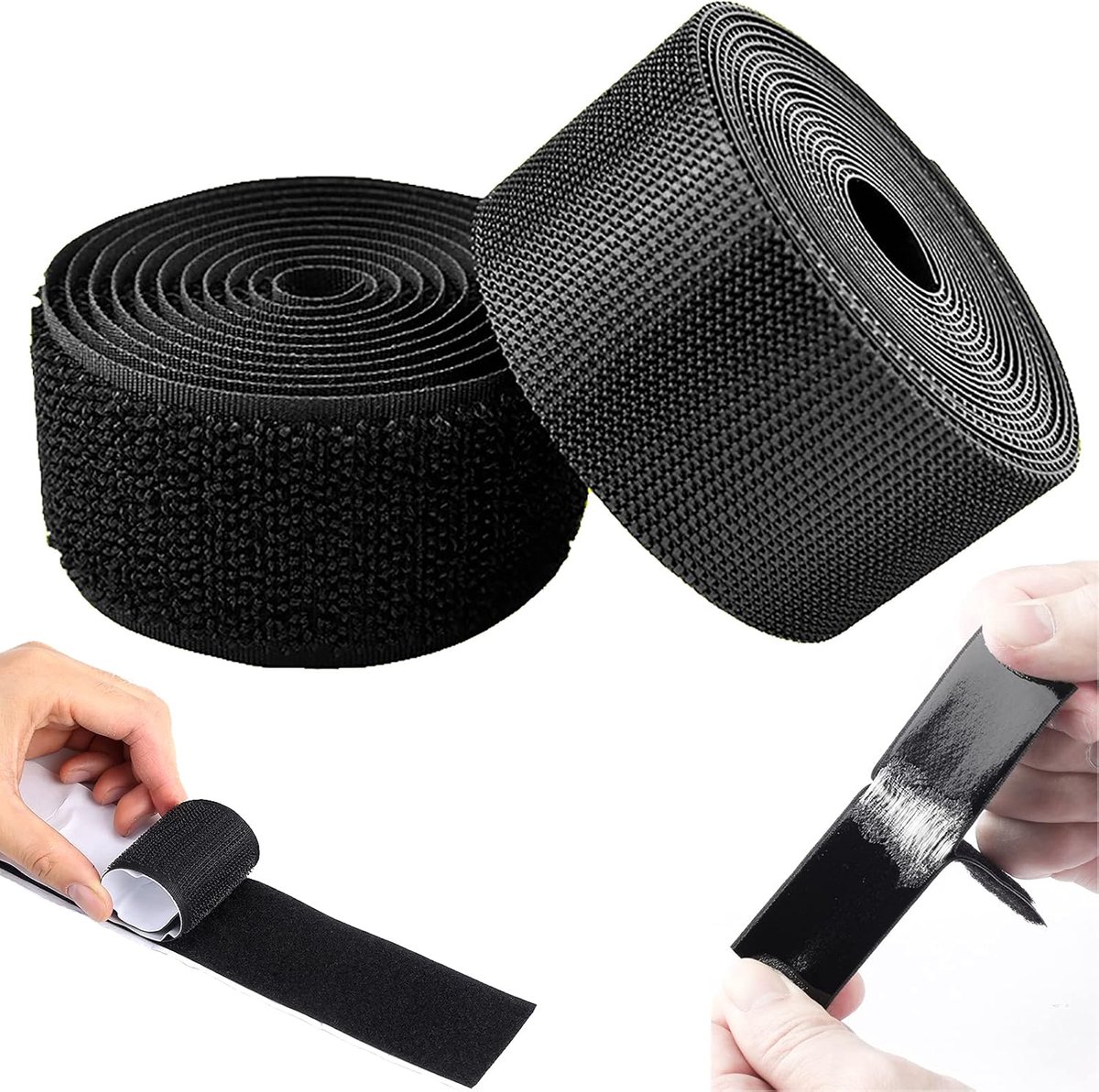 SnelShoppen - Extra Sterke Dubbelzijdige Tape 50 mm x 5 m - Zwart Zelfklevende Tape voor Bevestigen, Vasten, en Assemblage - Ideaal voor Wanden, Plast