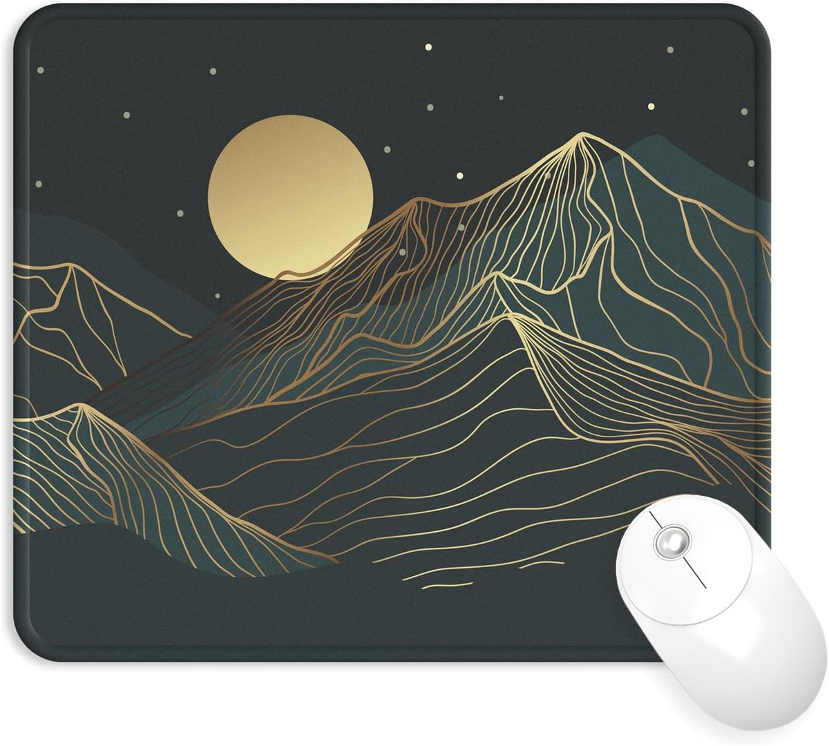 SnelShoppen - Gel Pad Mouse Pad met Handsteun, Ergonomische Comfortabele Polssteun voor Laptop Gaming, Antislip PU Ondergrond, 100-Moon Tops