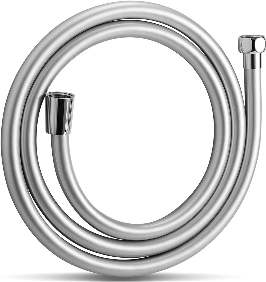 SnelShoppen - 2m Douche Slang - Universele Glad PVC Douchepijp - Hoge Druk Douche Slang voor Badkuip - Silver - Anti-kink en Flexibel