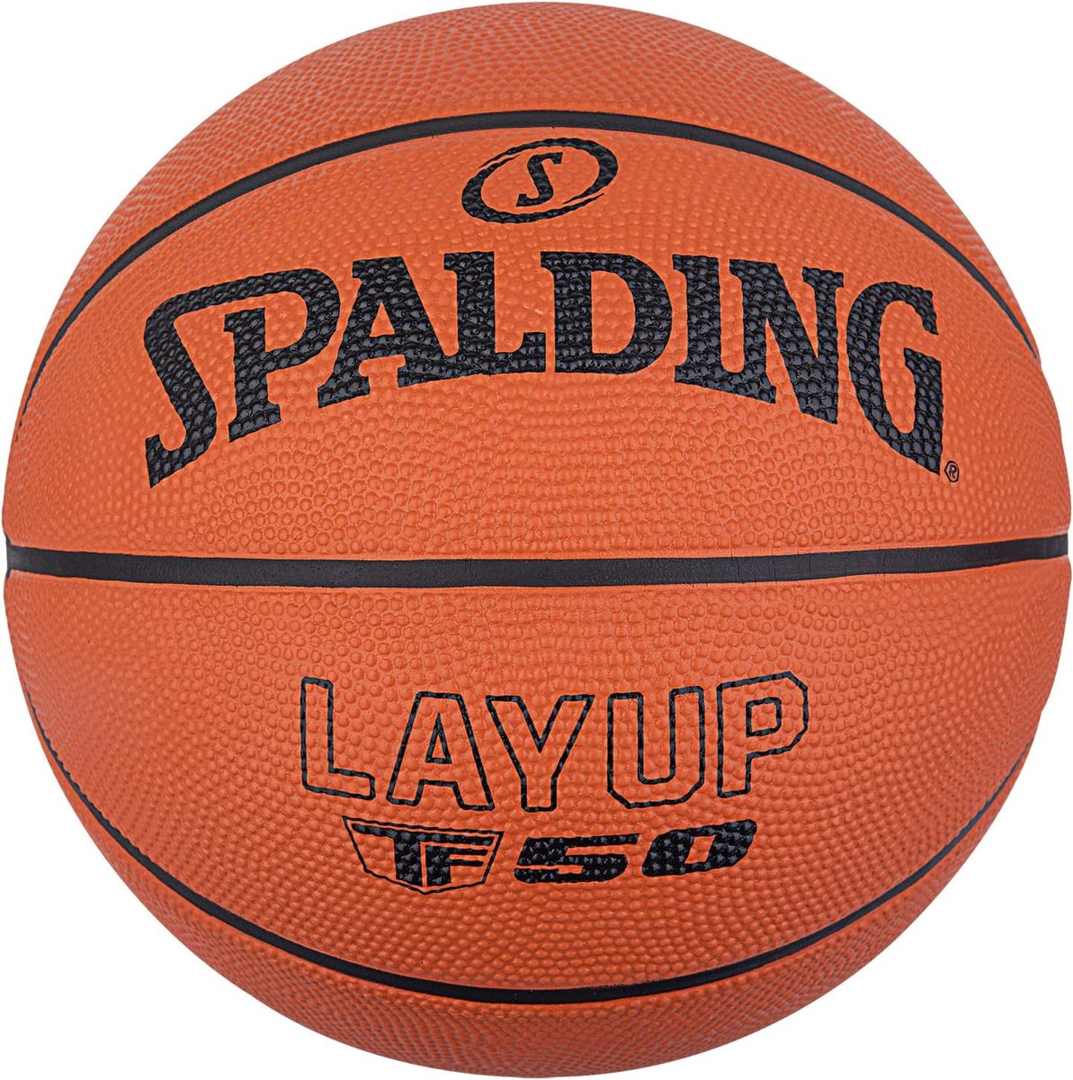 SnelShoppen - Basketball Indoor/Outdoor 6 - Spalding Layup TF50 Rubber - Goede Grip - Perfect voor Training en Spel - Ideaal voor Jongeren en Volwasse