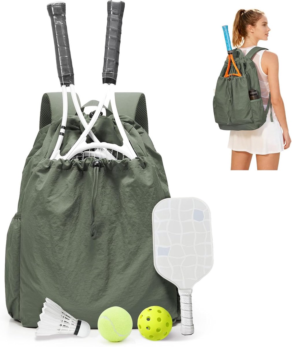 SnelShoppen - Tennis Backpack Unisex Racket Bag Sports Bag met Grote Opbergruimte, Elastische Vakken, Waterfles Houder, Voor Tennis en Badminton