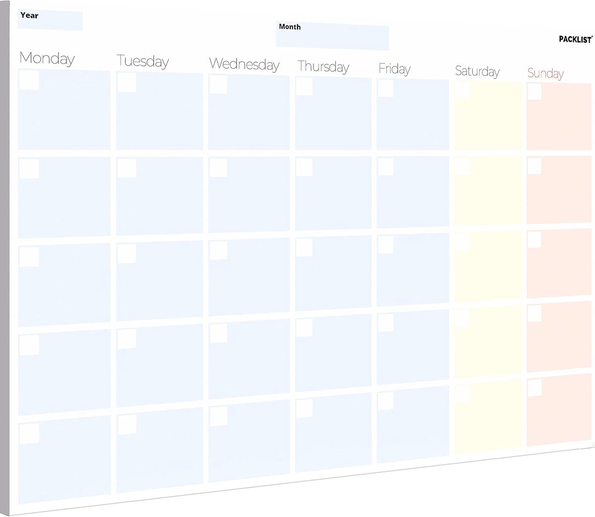 Maandplanner Organizer - Papieren Kalender - Maand Plannen - Perpetual Undated - A4 Formaat - Wit