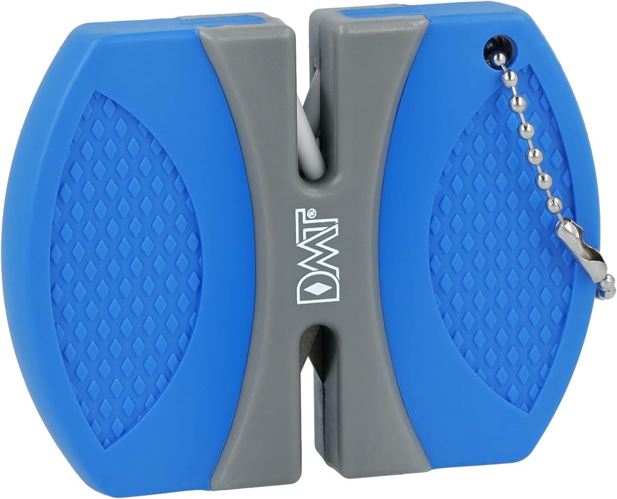 SnelShoppen - DMT InstaSharp Mes Sharpener Outdoor 2-Staps Mes Slijper voor Pocket - Tungsten en Keramische V Slijper voor Grof en Fijn Slijpen in Bla
