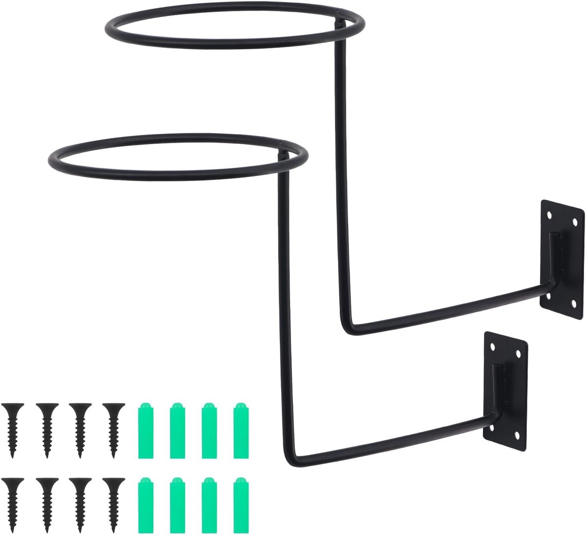 SnelShoppen - Motorcycle Helmet Rack 2 Stuks - Wandgemonteerde Helmhouder voor Motor- en Sporthelmen - Roestvrij, Duurzaam, Multifunctioneel
