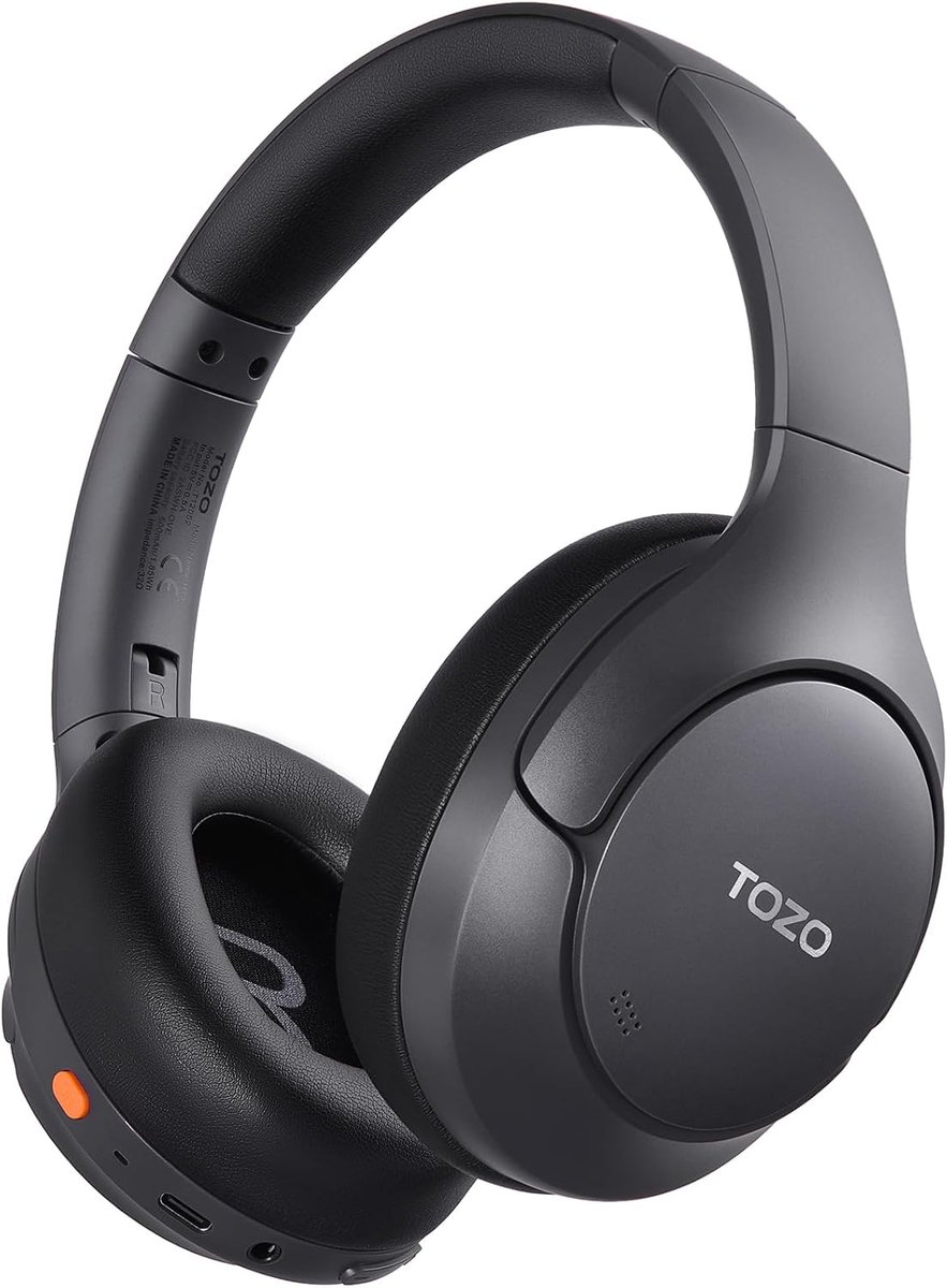 SnelShoppen - Draadloze Bluetooth Hoofdtelefoon Over Ear, Hybrid Noise Cancelling, 90 Uur Playtime, Ruimtelijk Geluid, 5 Microfoons, App, Dubbele Verb