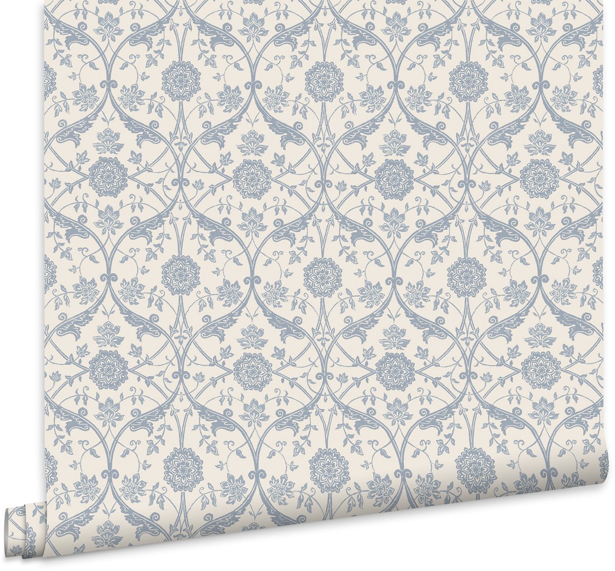 Laura Ashley Vliesbehang - Endale Trellis Newport Blue