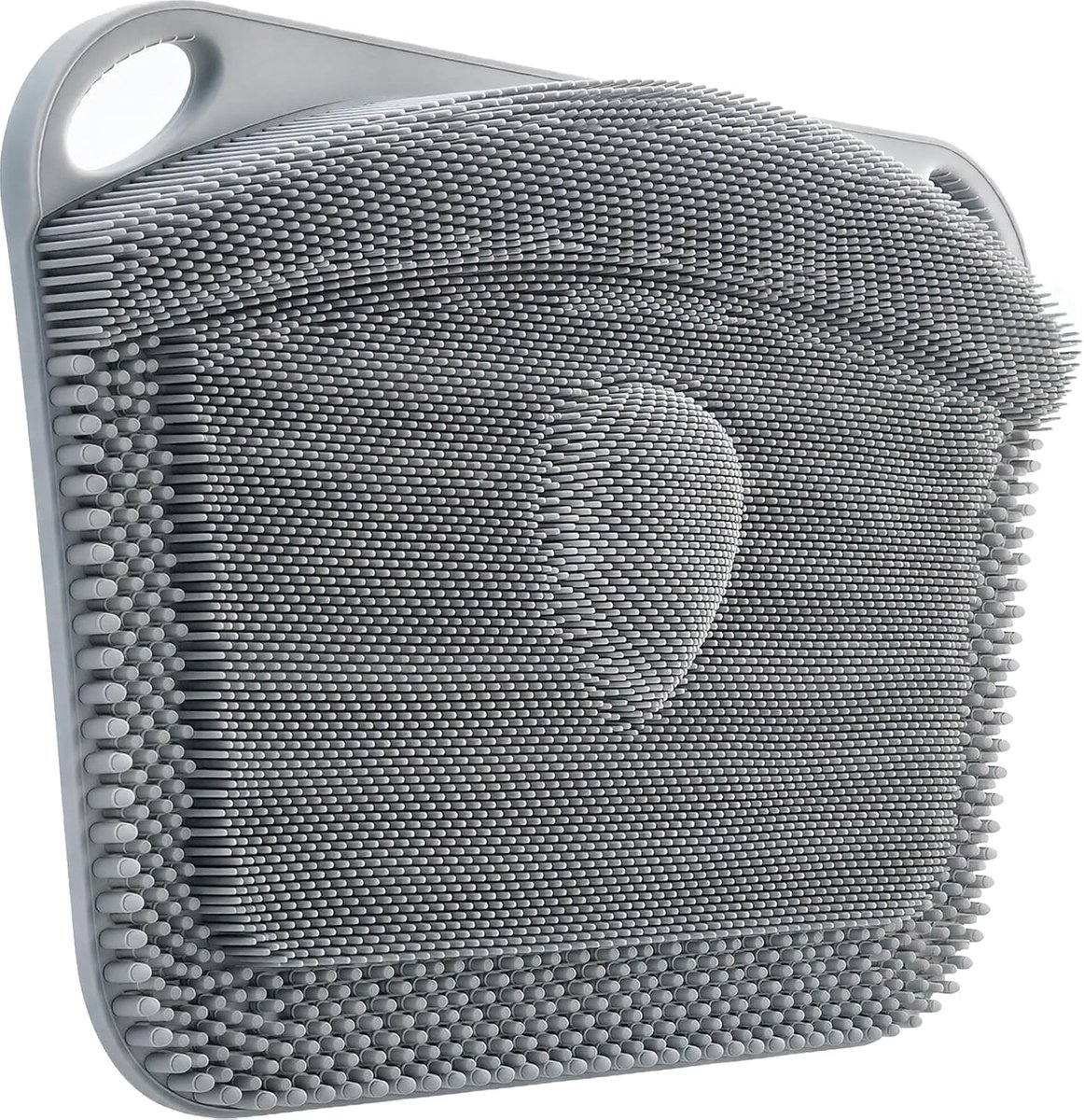 SnelShoppen - Grote Voetwasmat met Antislip Zuignappen, Efficiënte Voetverzorging, Exfoliatie en Massage, Grijs, 44 x 33 cm, Voor Douchgebruik