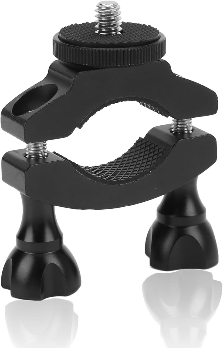 SnelShoppen - Bicycle Camera Handlebar - 1/4 in Motorfiets Tripod Klem Houder - Eenvoudige Installatie Fiets Clip voor Sportcamera - Antislip Pad