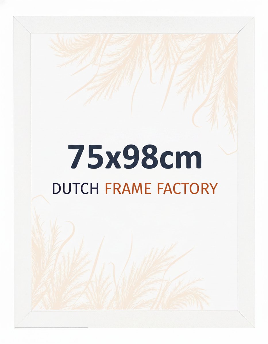 Fotolijst 75x98 cm - MDF - Wit Mat - Benno