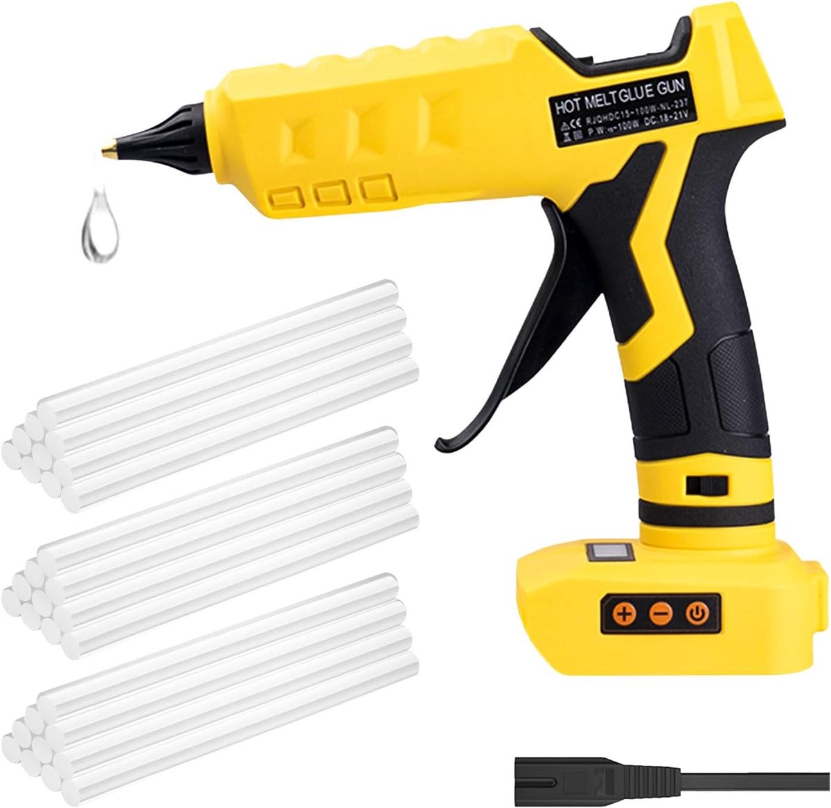 Thijox - Lijmpistool 100W Draagbaar Elektrisch voor Kunst en Handwerk - Inclusief 30 Lijmstiften 11mm - Perfect voor Creatieve Projecten, Feesten en D