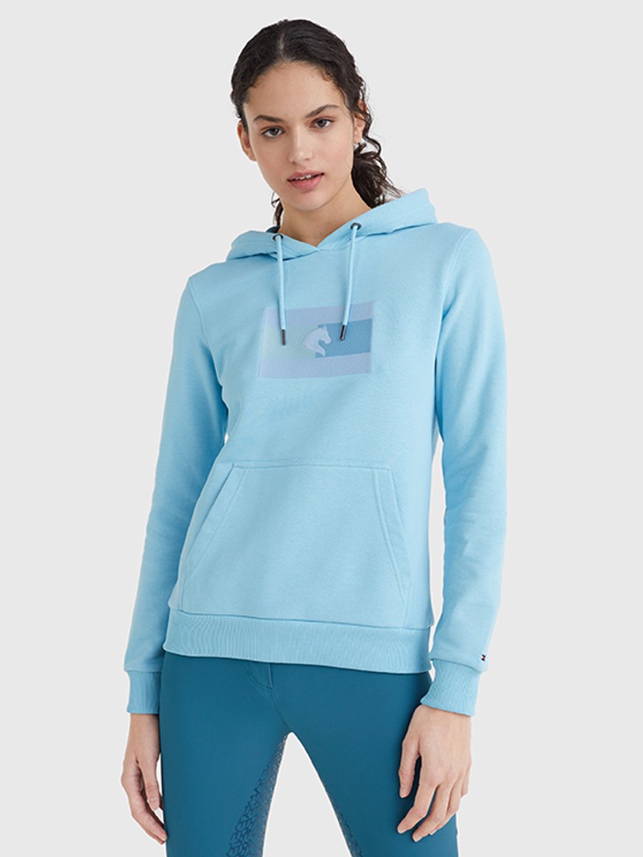 Tommy Hilfiger SS'22 Geborduurd Logo Hoodie-Blauw-XS