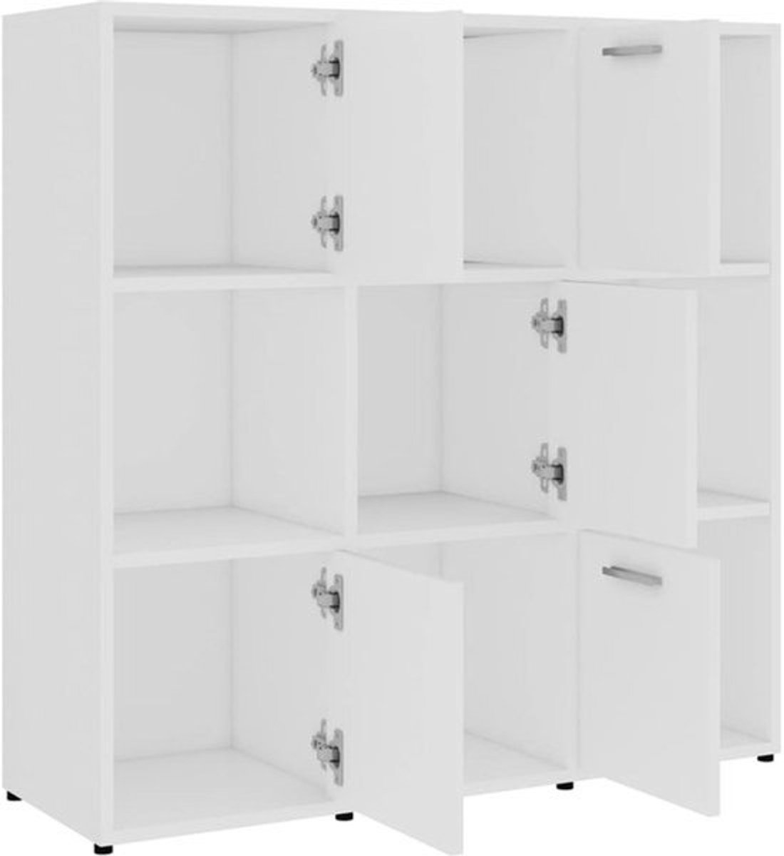 Boekenkast – Boekenrek – Opbergkast – Wandkast – Kubus Kast – Modern Wit Design – 90x90x30