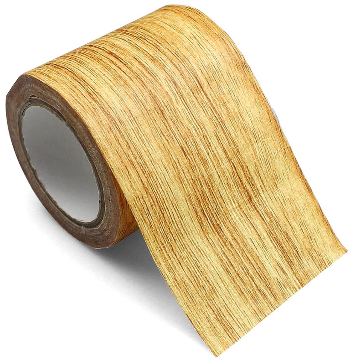 SnelShoppen - Wood Effect Adhensive Duct Tape Waterproof - Imitatie Houten Duct Tape voor Vloer- en Meubelherstel - 8cm x 4.57m - Sterke Plakband voor