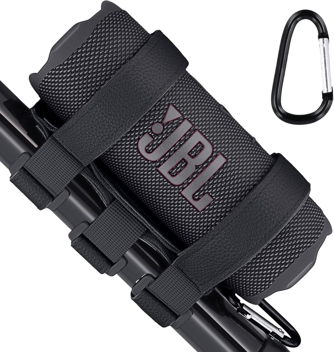 SnelShoppen - Hard Travel Case voor Draadloze Bluetooth Speakers - Verstelbare Bevestigingsriem voor Fiets, Golfkar en Boot - Ideaal voor Buitenactivi