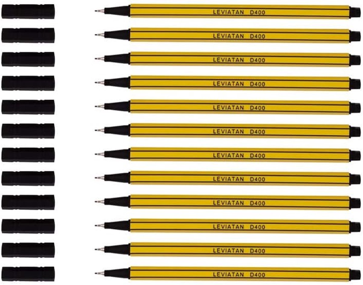 SnelShoppen - 12 Stuks Fineliner Set Black - Fijne Punt Pen Voor Schrijven, Tekenen, Kleurpotlood, Schoolbenodigdheden - 0.4mm Inkt Voor Dagelijks Geb