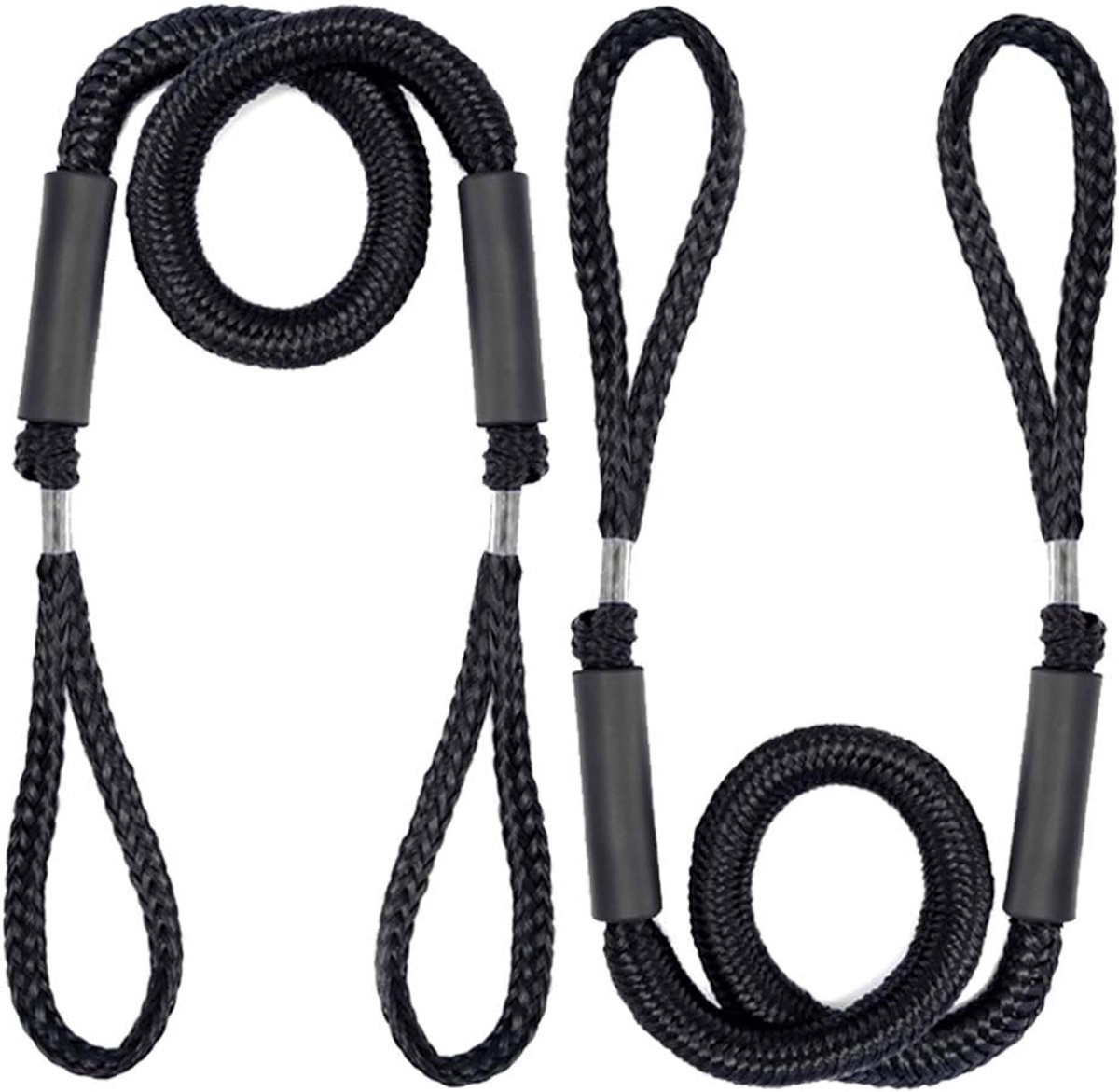 SnelShoppen - Bungee Dock Line Boot Touwen Set van 2 - Schokabsorberend, Veilig, Snelle Bevestiging, Ideaal voor Jachthaven en Bootverankering