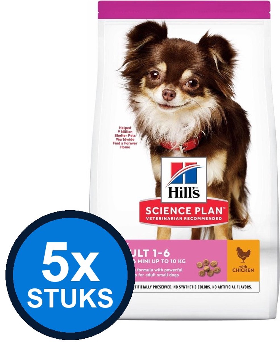 5x Hill's - Science Plan dog ad light S chicken 1,5kg - Hondenvoer - 1.5 kg