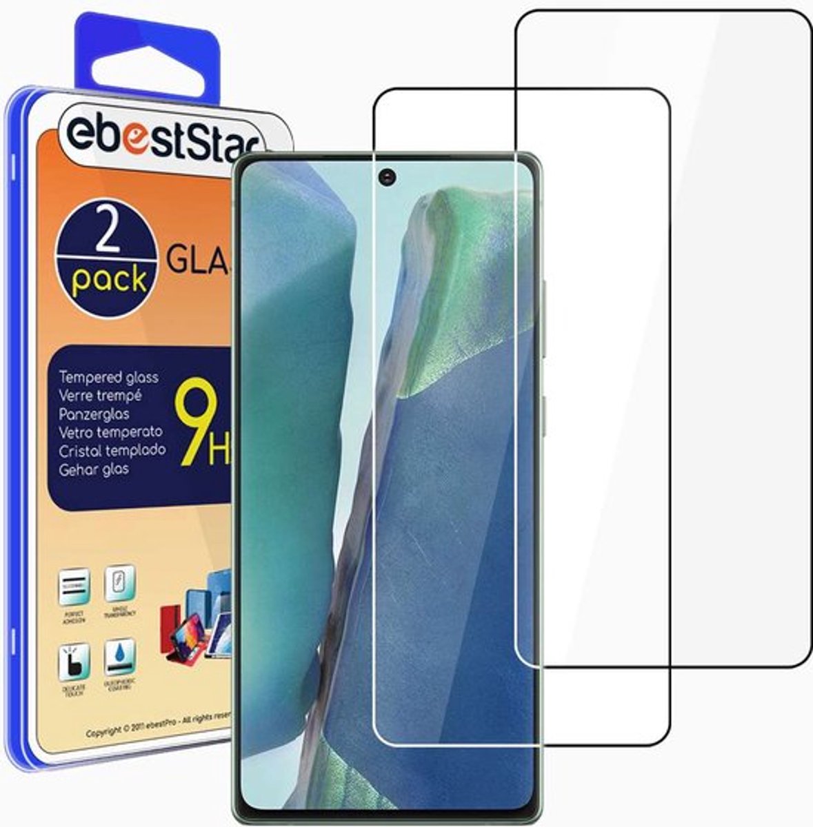 ebestStar - {2 Stuks} Gehard glas geschikt voor Samsung Galaxy Note20 (4G, 5G), Screen Protector Cover, Schermbeschermer Tempered Glass