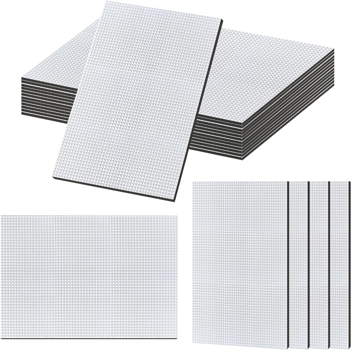 Zelfklevende Geluidsisolatie Mat - 13 Stuks voor Auto, Geluidsdemping, Interieur Isolatie, Akoestische Panelen (25 x 17.8 cm)