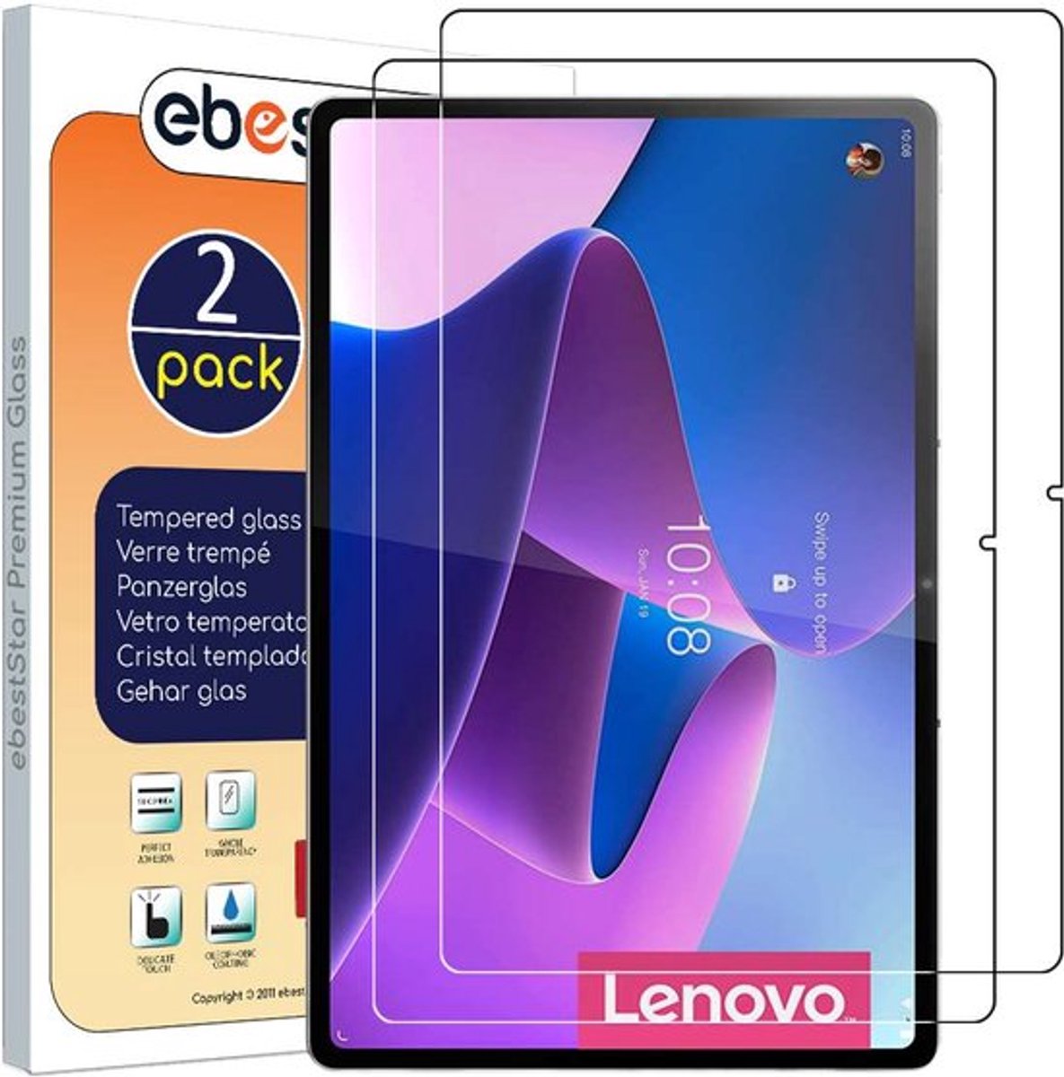 ebestStar - {2 Stuks} Gehard glas geschikt voor Lenovo Tab P12 Pro, Screen Protector Cover, Schermbeschermer Tempered Glass