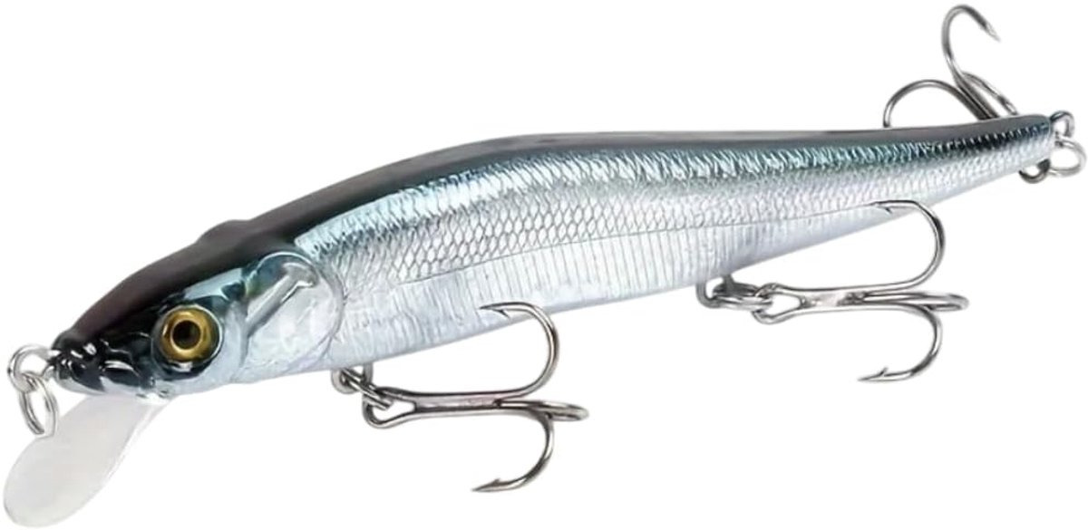 SnelShoppen - Bite Boss 115 Wobbler 11.5 cm/14 g voor Snoek, Zander en Baars - Hoogwaardige Crankbait voor Visserij, Perfect voor Zoetwater en Zoutwat