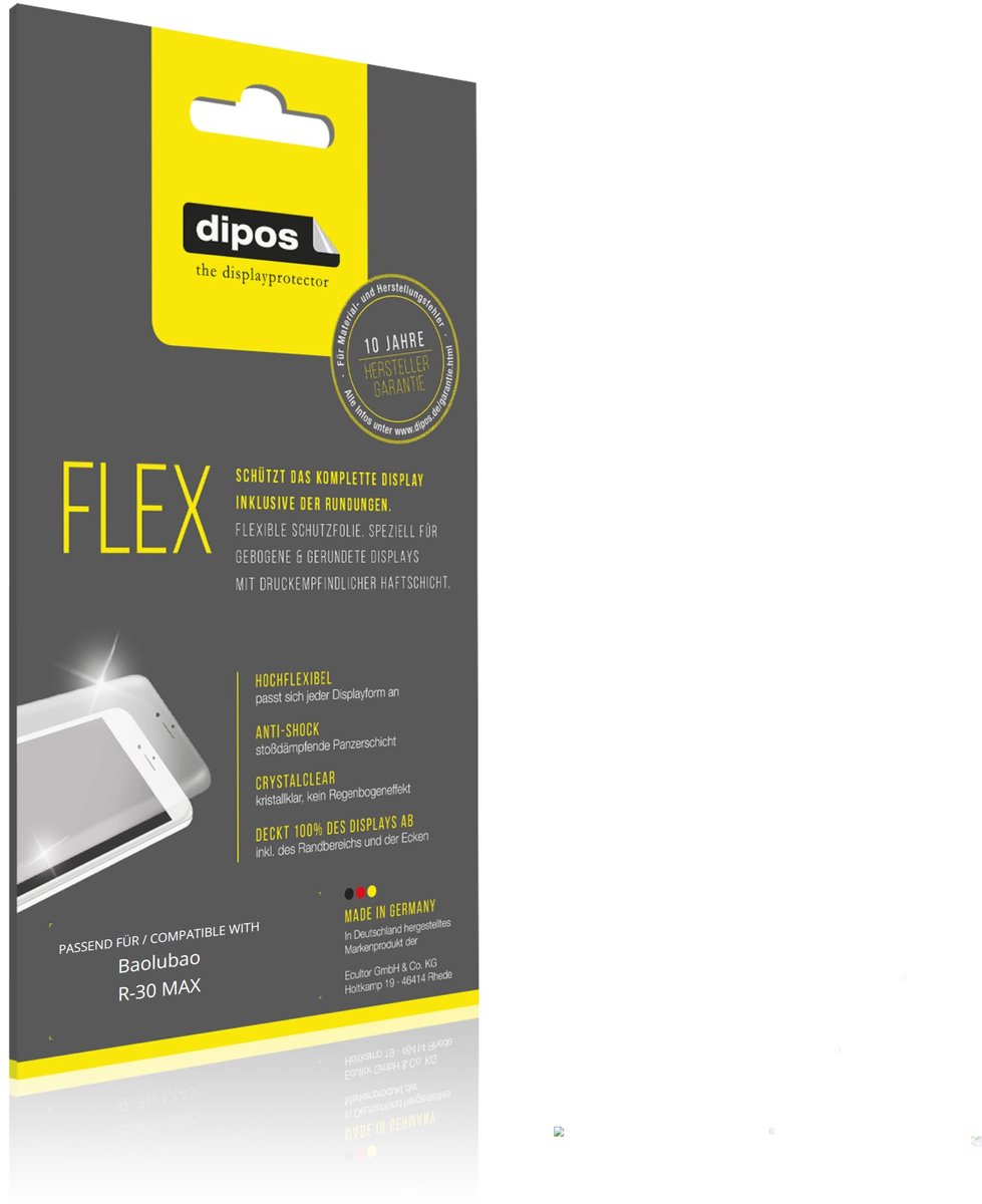 dipos – 2x Beschermfolie geschikt voor Baolubao R-30 MAX | 3D Full Cover Screenprotector | 100% Passend