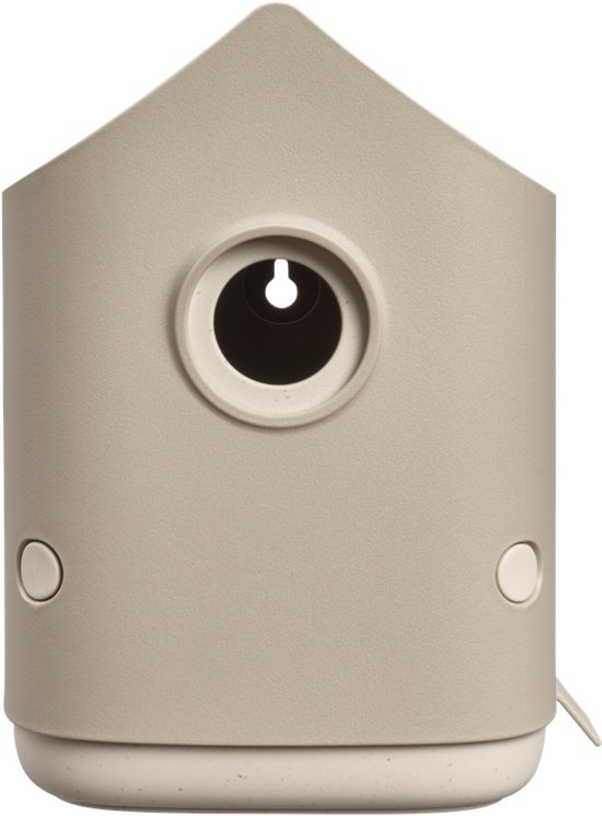Elho Cosy Bird House 18cm - Vogelhuisje voor Tuin of Balkon - Geschikt voor meer dan 11 Soorten - 100% Gerecycled Plastic - L17.6 x B18 x H23 cm - Paddenstoel beige