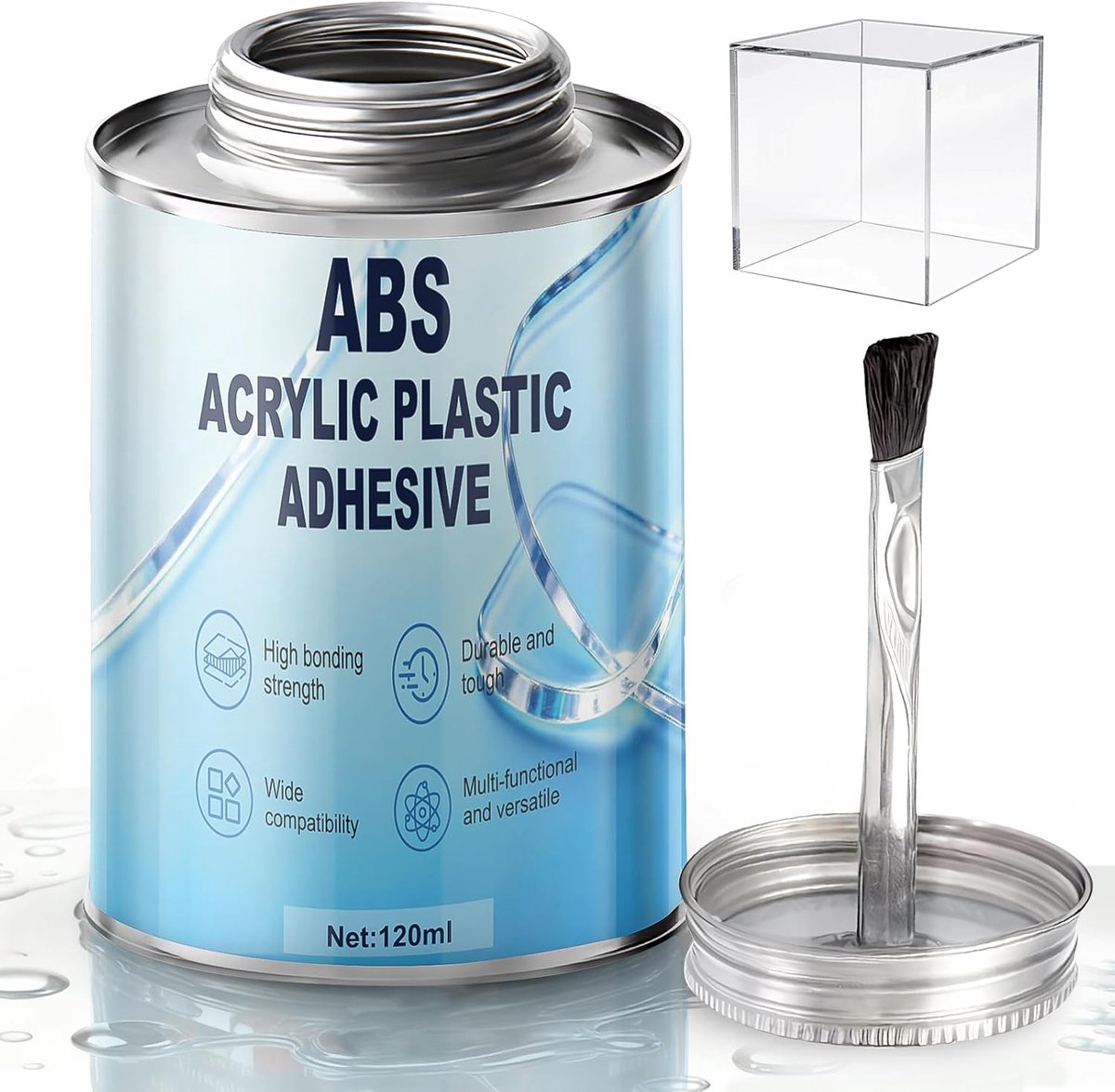 Thijox - Extra Sterke Kunststoflijm 120 ml - ABS-lijm, Glaslijm, Acryllijm, Waterdicht, Eenvoudig in Gebruik, Geschikt voor Acryl, ABS, PVC, Metaal en
