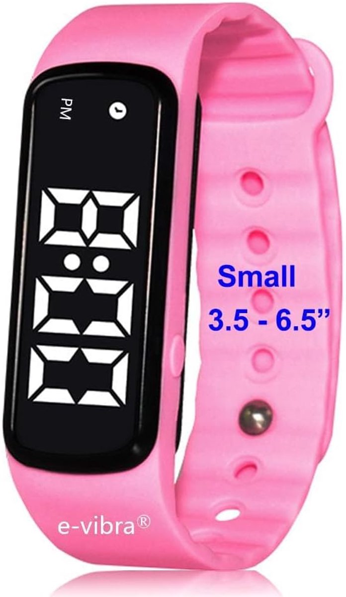 SnelShoppen - Premium Toilet Training Watch - Stille Vibratie Alarm Herinnering voor Kinderen - Timer met 12 Dagelijkse Alarms, Roze, 4.5 cm