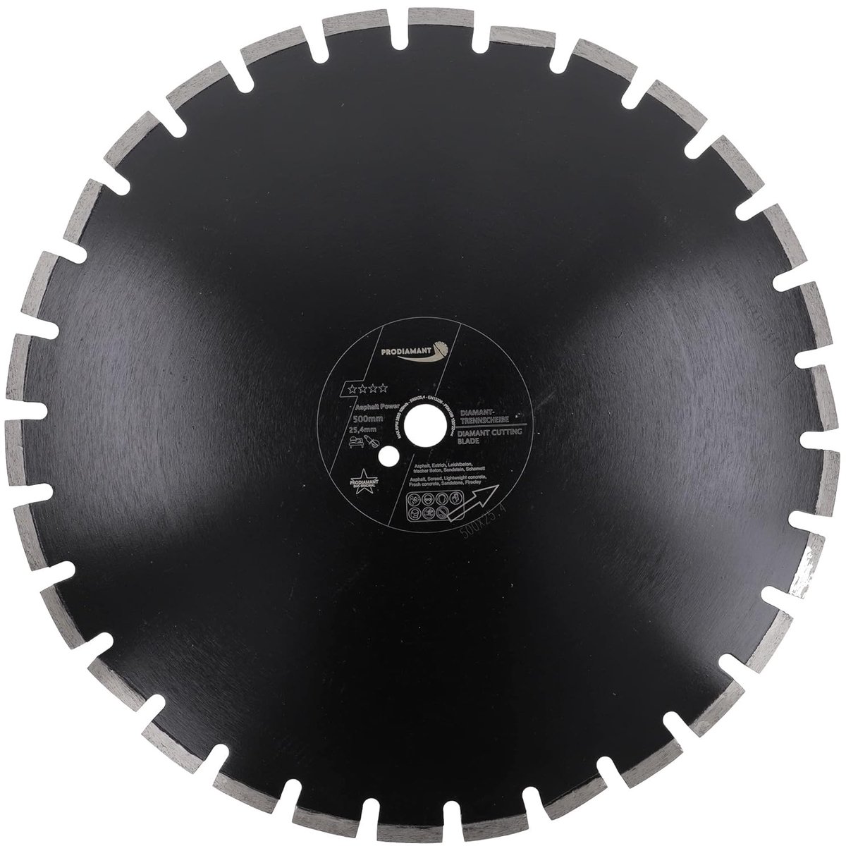 SnelShoppen - Diamantschijf 500 mm x 25.4 mm voor asfalt, beton, zandsteen, chamotte - Hoogwaardige slijpdisc voor bouwmaterialen