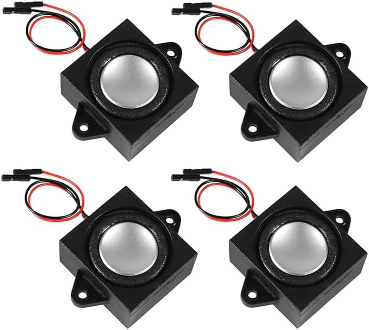 SnelShoppen - 4PCS Mini Speaker 3 Watt 8 Ohm met Scheiding Interface - Draagbare Kleine Speakers voor Elektronische Projecten, Hoogwaardige Geluidskwa