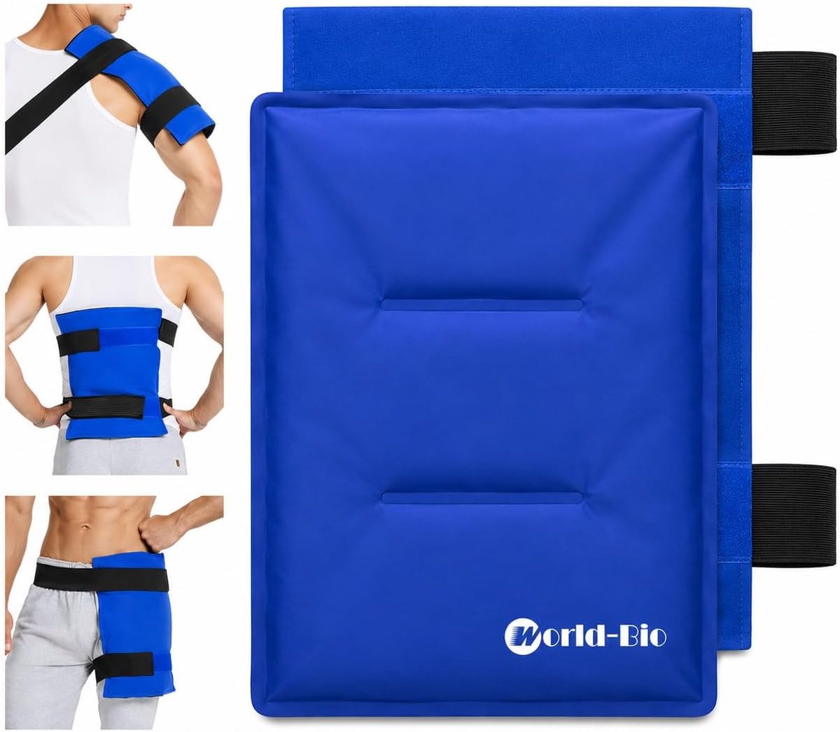 SnelShoppen - Coolpacks Koelkussen 35x28 cm - Extra Groot Koud Warm Compress voor Knie, Schouders, Rug, Heupen - Herbruikbaar, Geschikt voor Magnetron