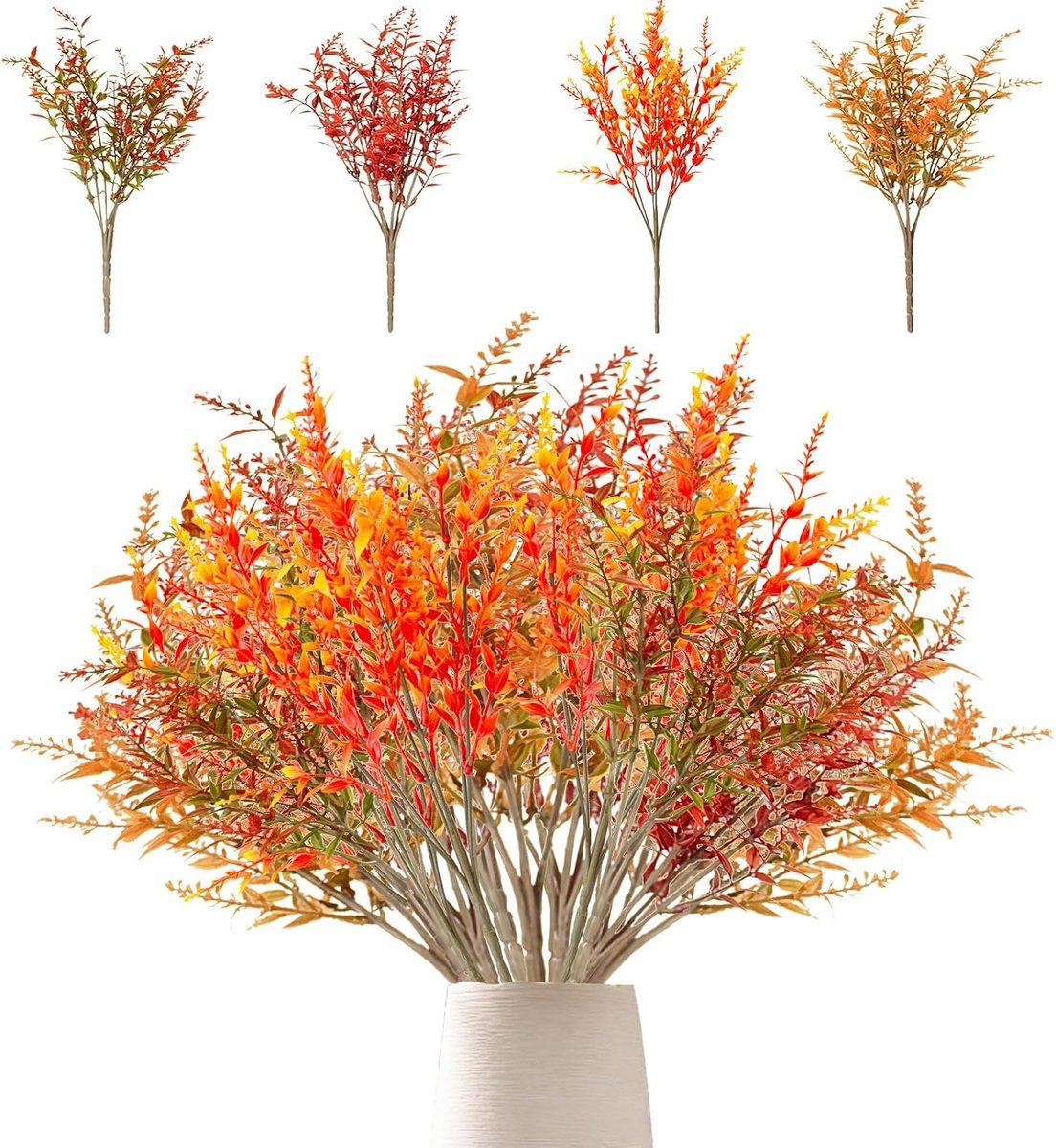 SnelShoppen - Kunstbloemen Set van 12 Stuks, Herfstdecoratie, Levensechte Balkonplanten, Kunstzinnige Herfstboeket voor Binnen en Buiten, Tuin en Tafe