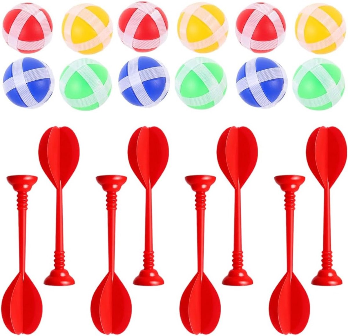 Dartbord schiet speelgoed - 12 plakkende ballen - 8 dartpijlen - perfect voor binnen en buiten. - ShopVlot