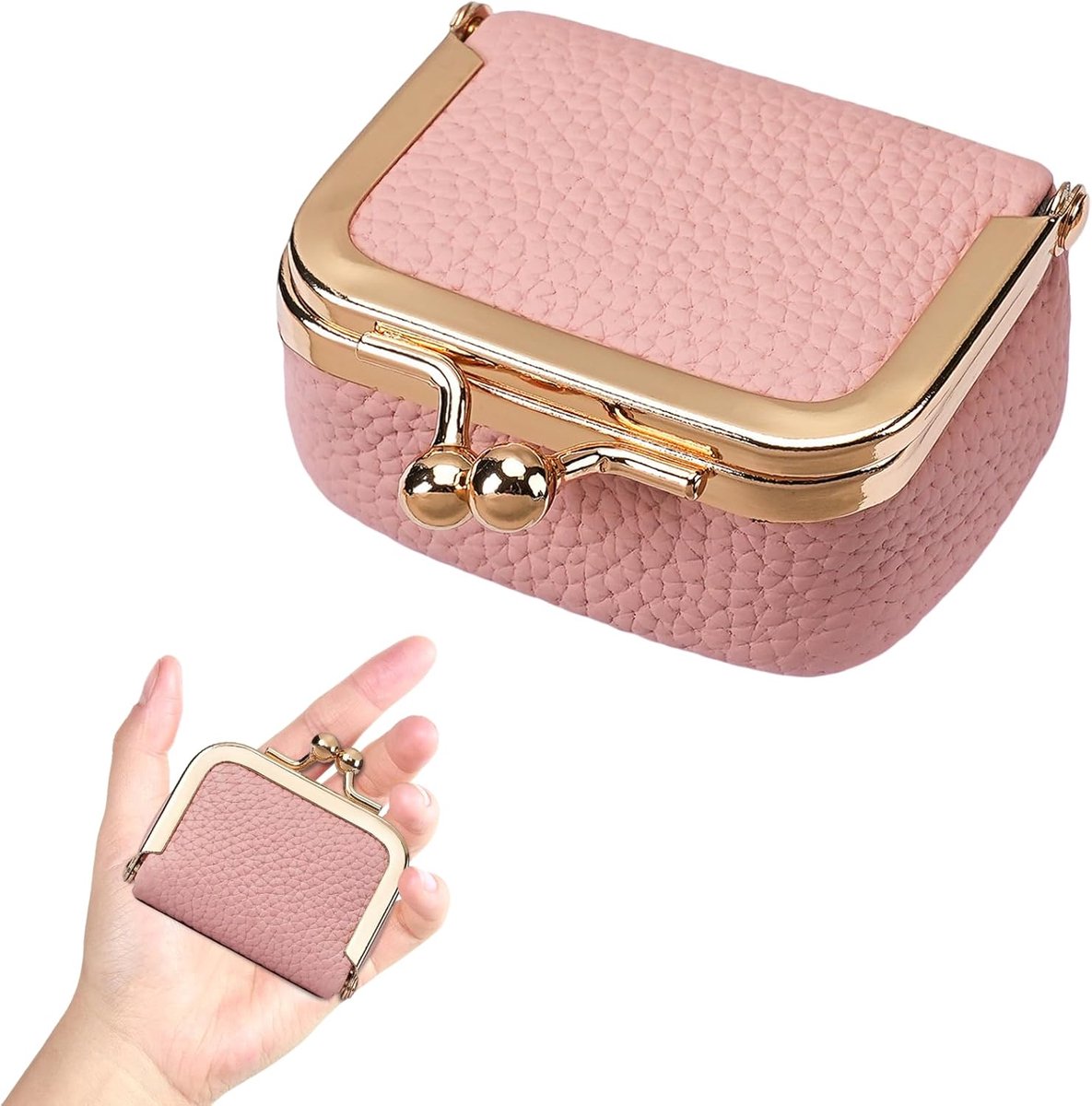 SnelShoppen - Kleine Leder Juwelen Doos, Mini Sieraden Organizer met Klinksluiting, Compacte Reis Sieraden Koffer voor Kettingen, Ringen, Armbanden (R