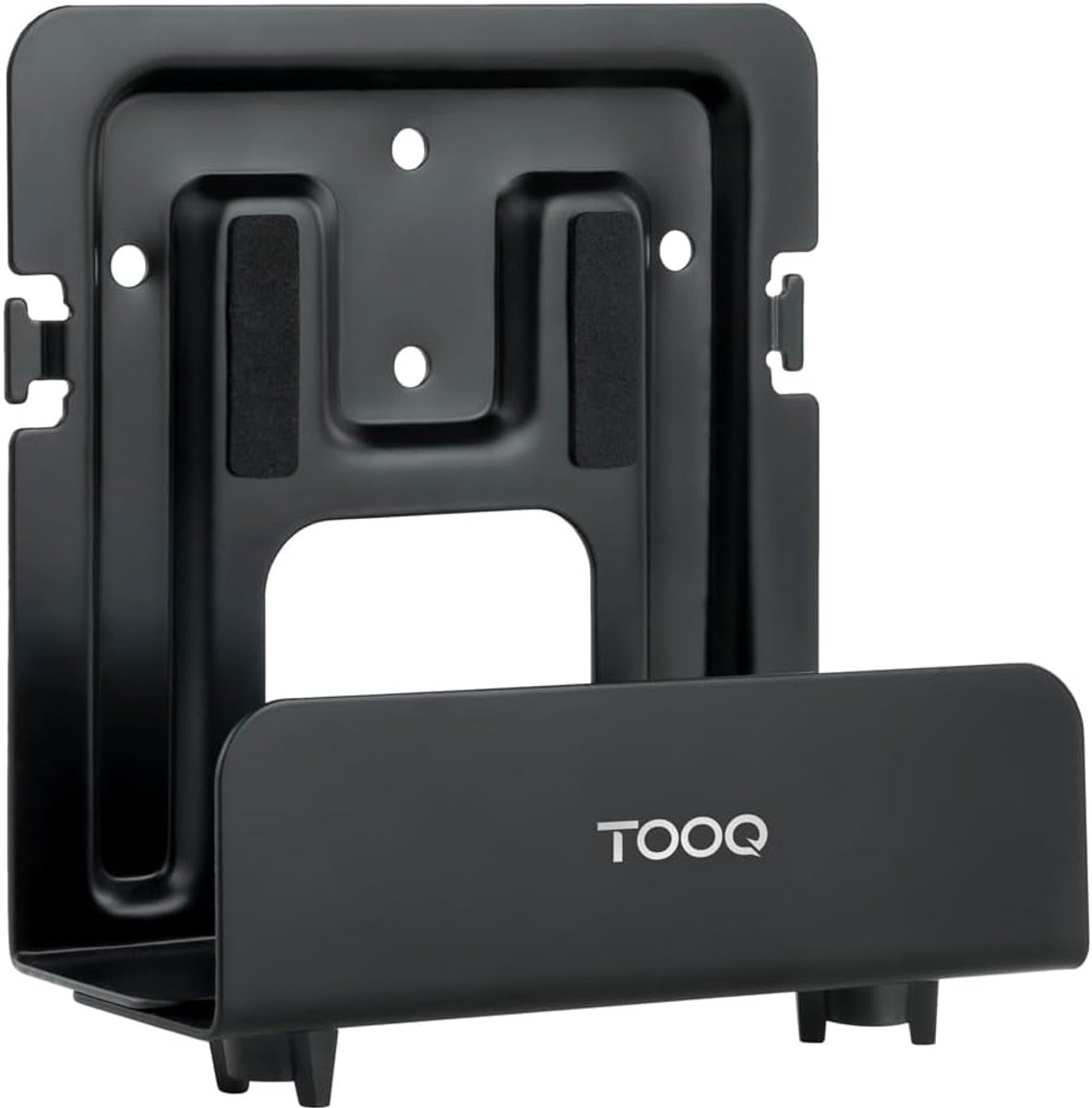 SnelShoppen - Wandbeugel voor Media Spelers, Routers, Mini PC's, Consoles, Max. 5 kg, Zwart, Verstelbare Plank van 47-76 mm