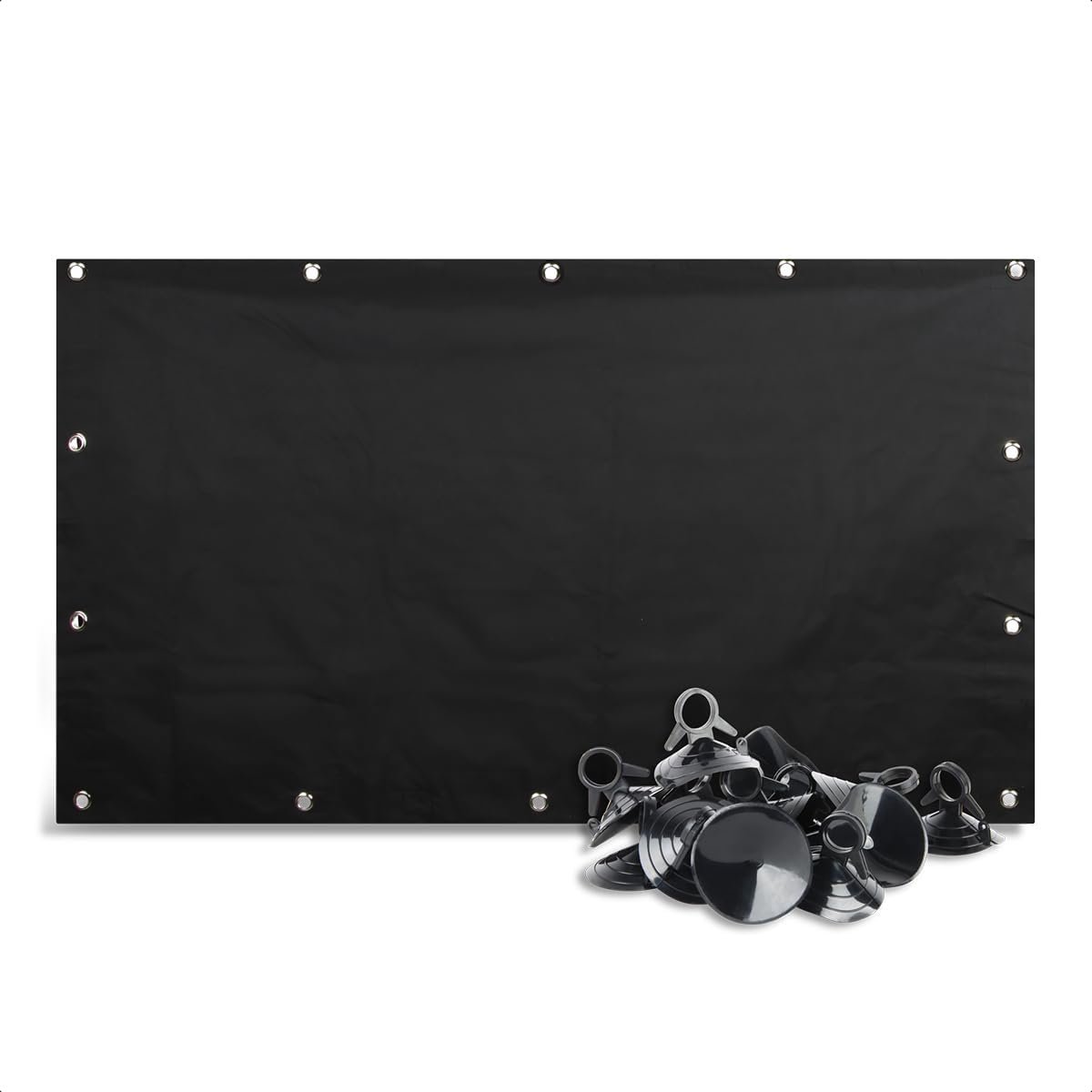 Thijox - Verduisteringsdoek met Zuignappen Zwart - Blackout Gordijn 120x70cm - Zonder Boren, Verstelbaar, Incl. Klittenband - Ideaal voor Kamers, Kind