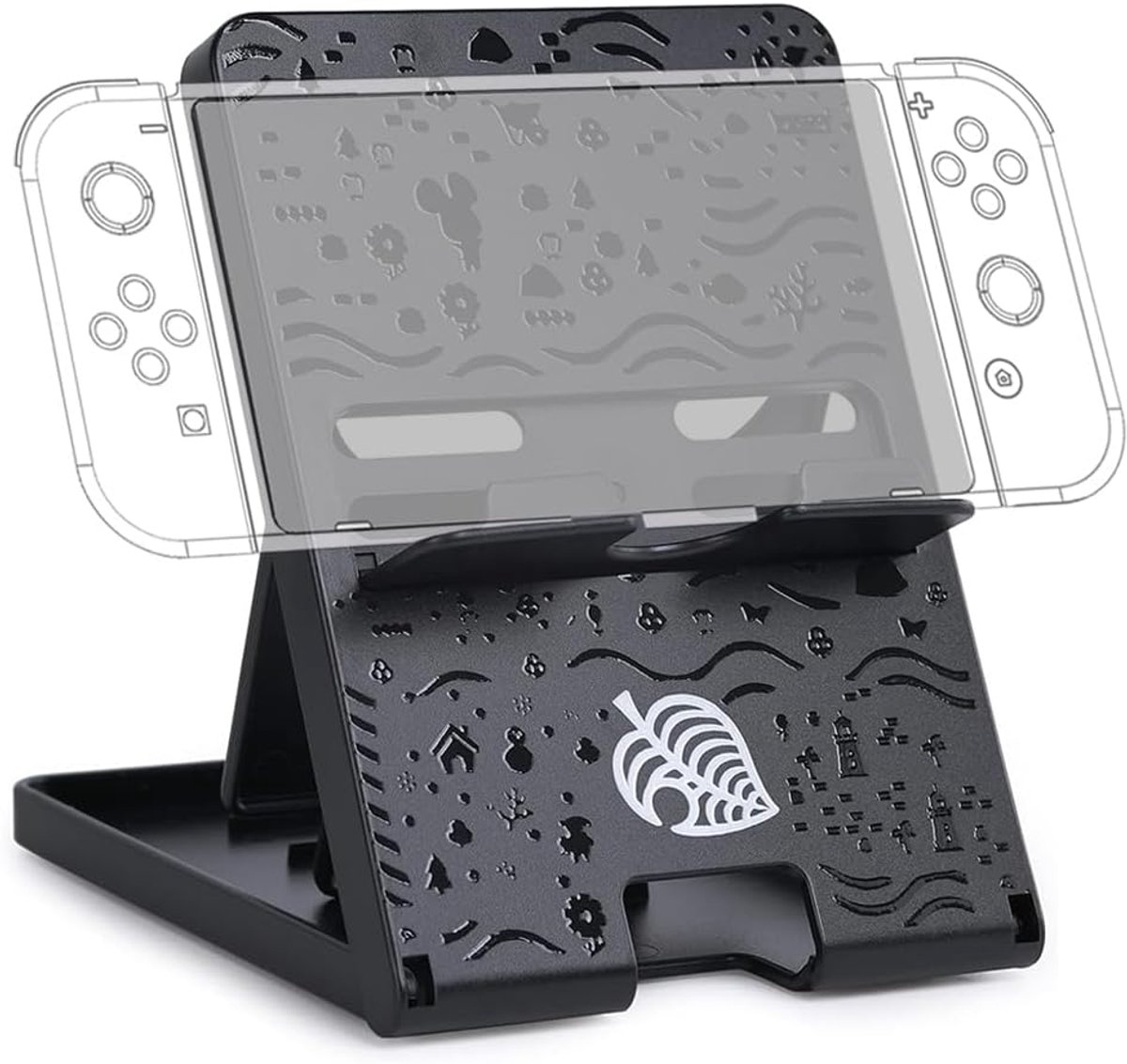 SnelShoppen - Playstand voor Switch/Switch OLED/Switch Lite - Verstelbare Houders - Antislip Vouwstandaard - 5 Hoekposities - Waterdicht en Vuilafstot