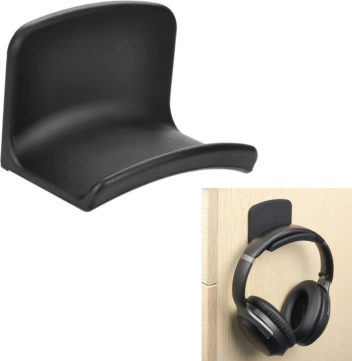 Thijox - Neetto HS907 Siliconen Headset Houder, Hoofdtelefoon Haak Muurbeugel, Oortelefoon Hanger voor Bureau, Muur, Tafel, Universeel Gebruik, Gaming