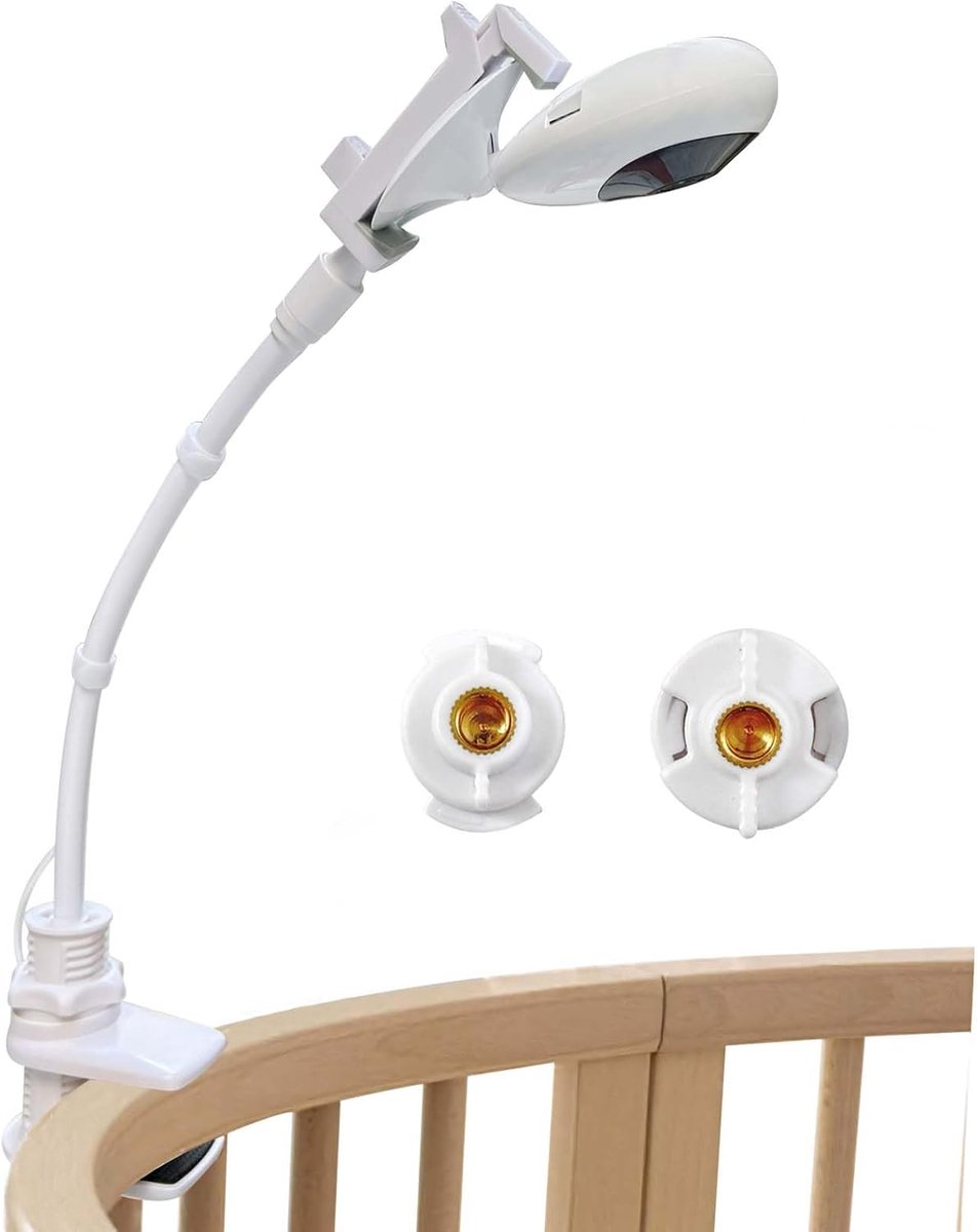 Thijox - Universele Babyvideomonitorhouder voor Kinderbedklem, Babyfoonstandaard Bevestigen aan Wieg, Compatibel met Diverse Babyfoons, Ideaal voor Th