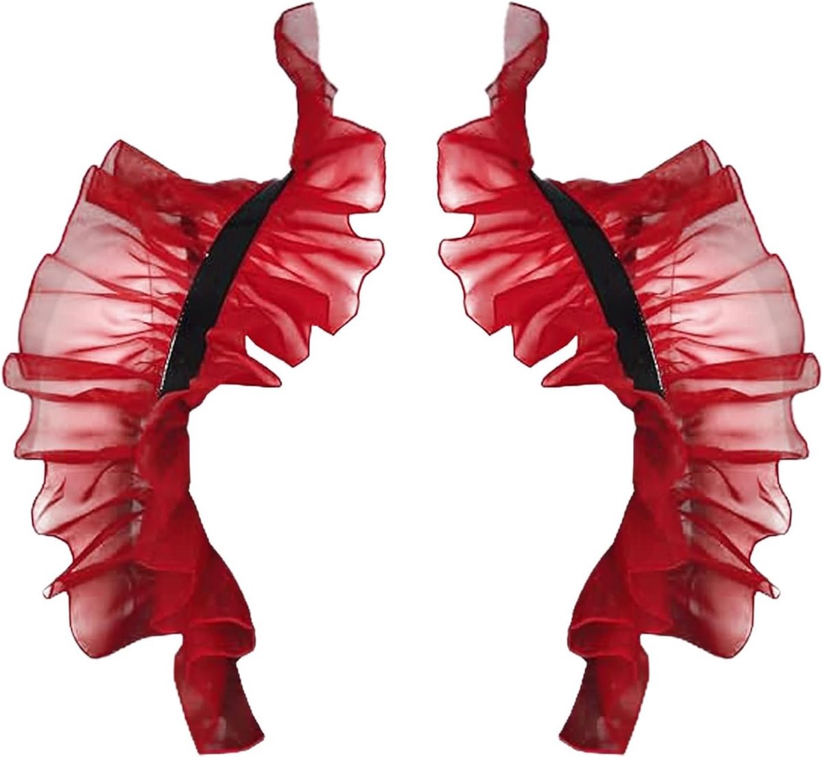 Elegante Halloween Cape met Rimpel Kraag - Perfecte Accessoire voor Carnaval en Feestjes