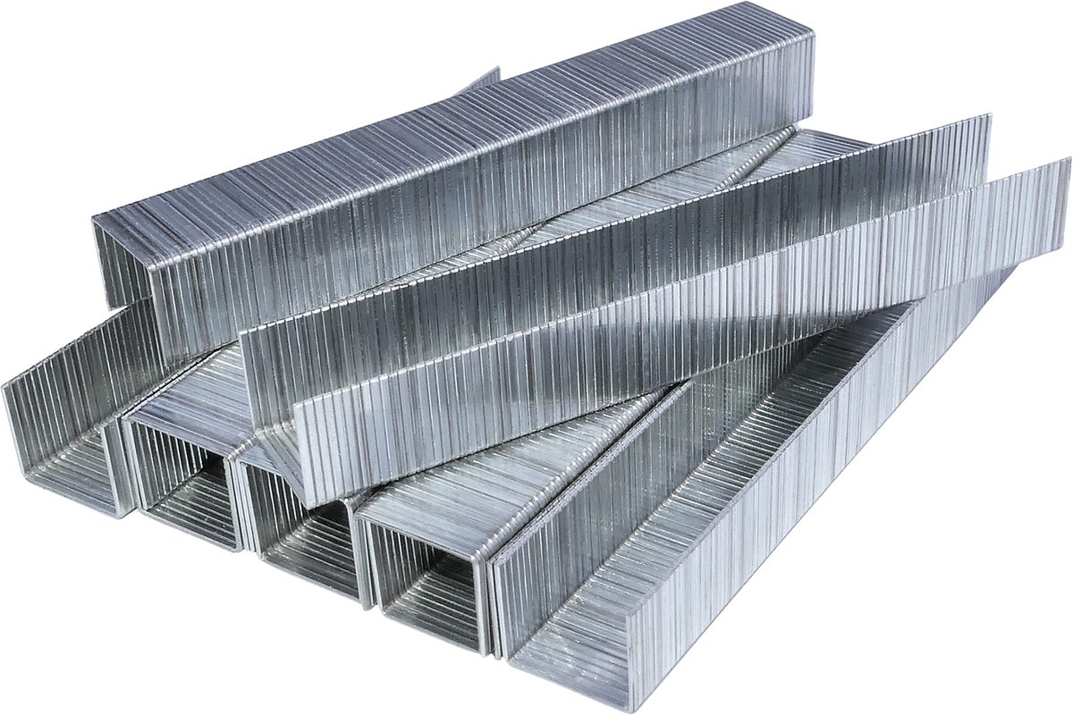 Nietjes formaat 10 mm - breedte 11,2 mm dikte 0,6 mm - voor handnietjes - nietmachine accessoires - van staal
