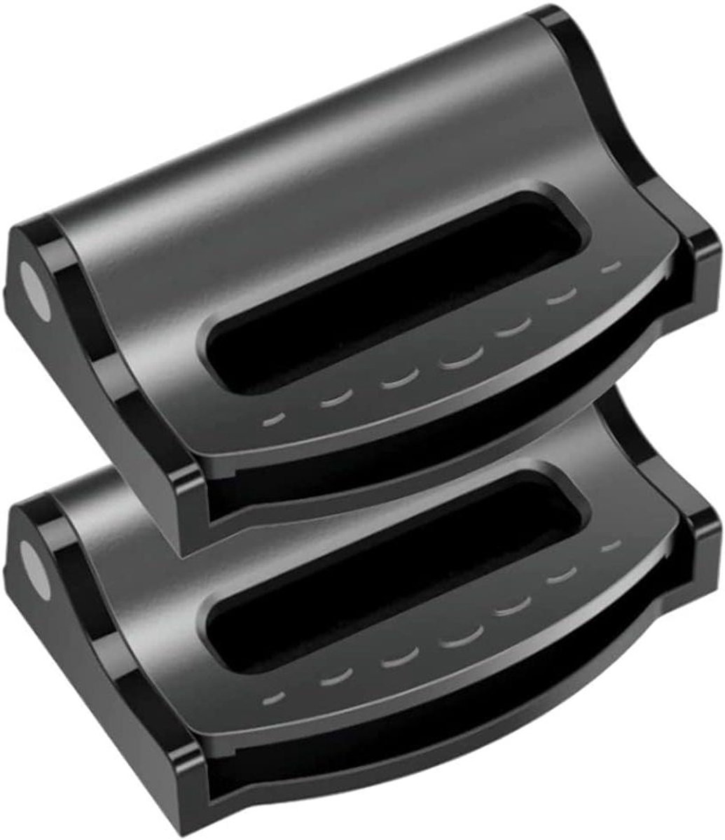 Autogordel Clips - Gordel Versteller - Comfortabel Rijden - Verstelbare Lengte - 2 Stuks - Zwart