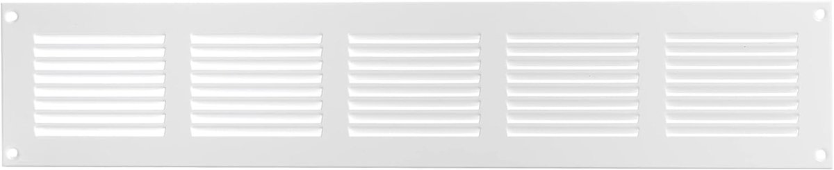 Ventilatie Rooster - Rooster Insectenwering - Luchtcirculatie Verbeteren - Regenbescherming - 500x100 mm - Wit